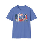 USA Patriotic T-Shirt — Red White Blue Americana Graphic Tee