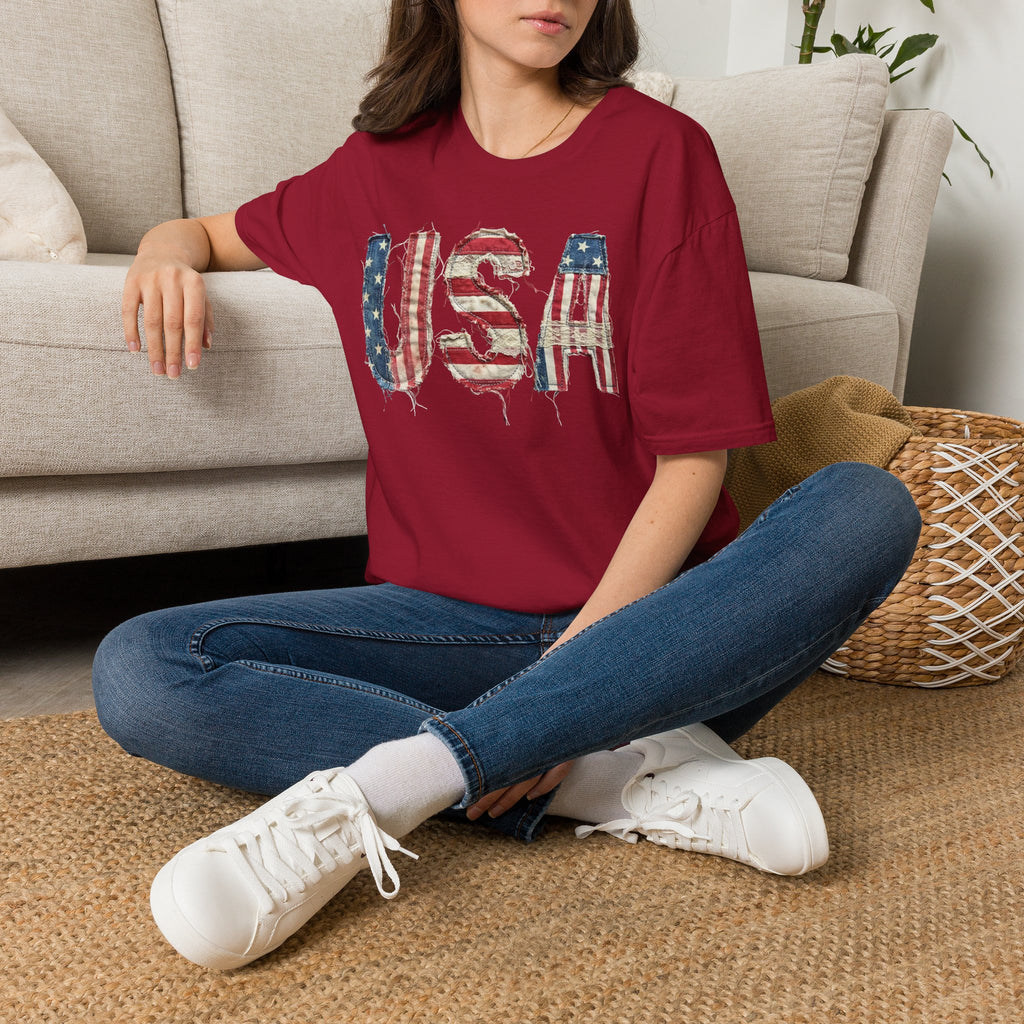 Copy of USA Flag Graphic T-Shirt — Distressed Americana Patriotic Tee