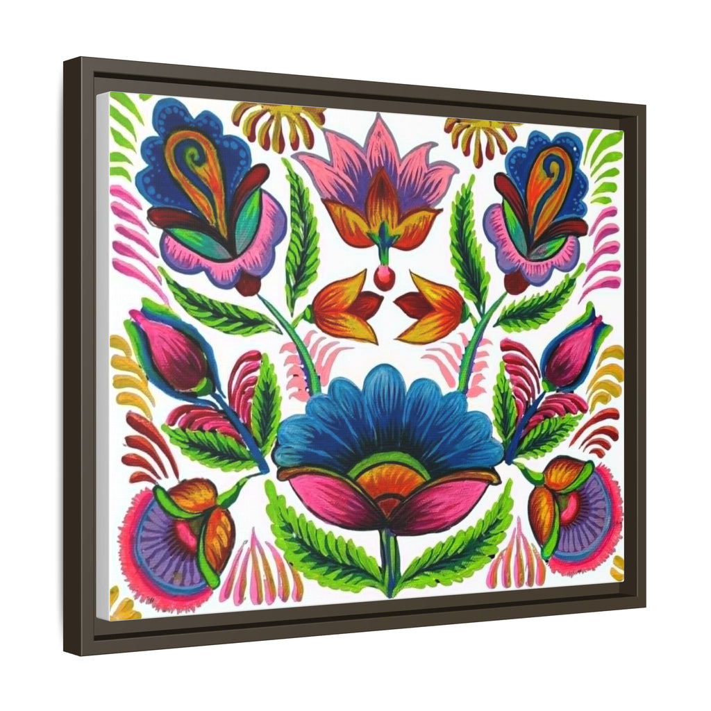 Framed Dhaka Rickshaw Folk Art Canvas