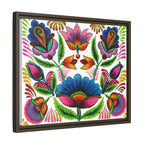 Framed Dhaka Rickshaw Folk Art Canvas