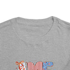 Toddler Tee America   — Patriotic Red White Blue Kids Shirt