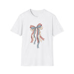 Bow Ribbon T-Shirt — Vintage Americana Floral & Gingham Bow Tee