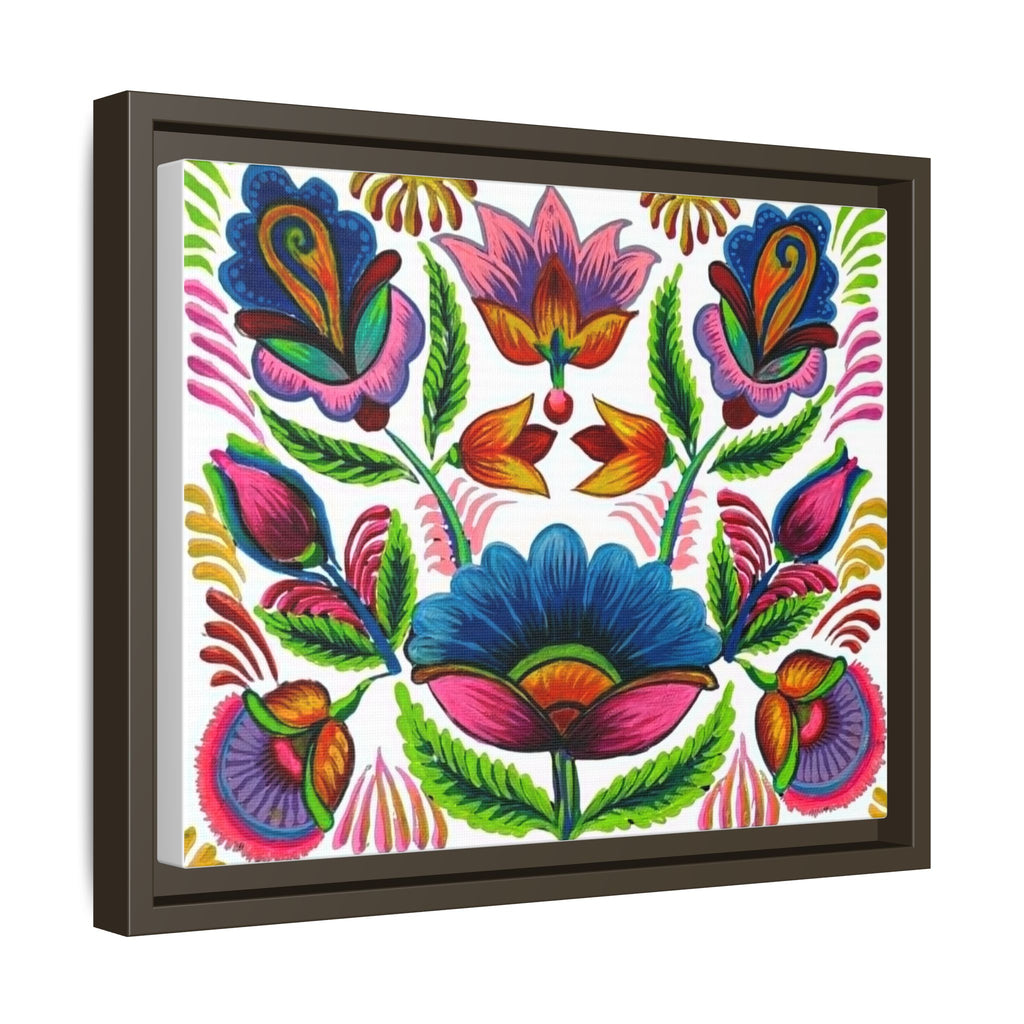 Framed Dhaka Rickshaw Folk Art Canvas