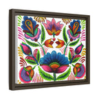 Framed Dhaka Rickshaw Folk Art Canvas