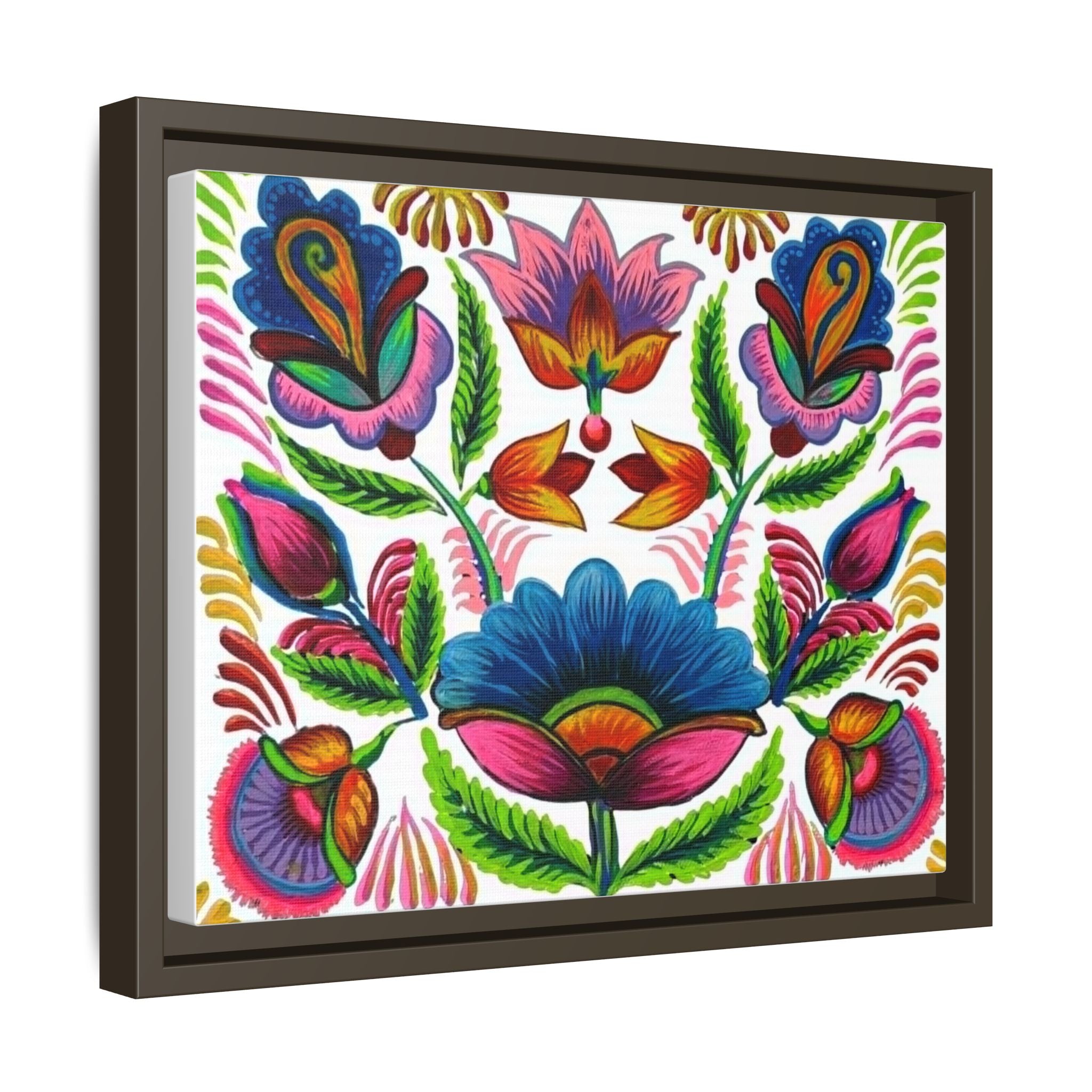Framed Dhaka Rickshaw Folk Art Canvas