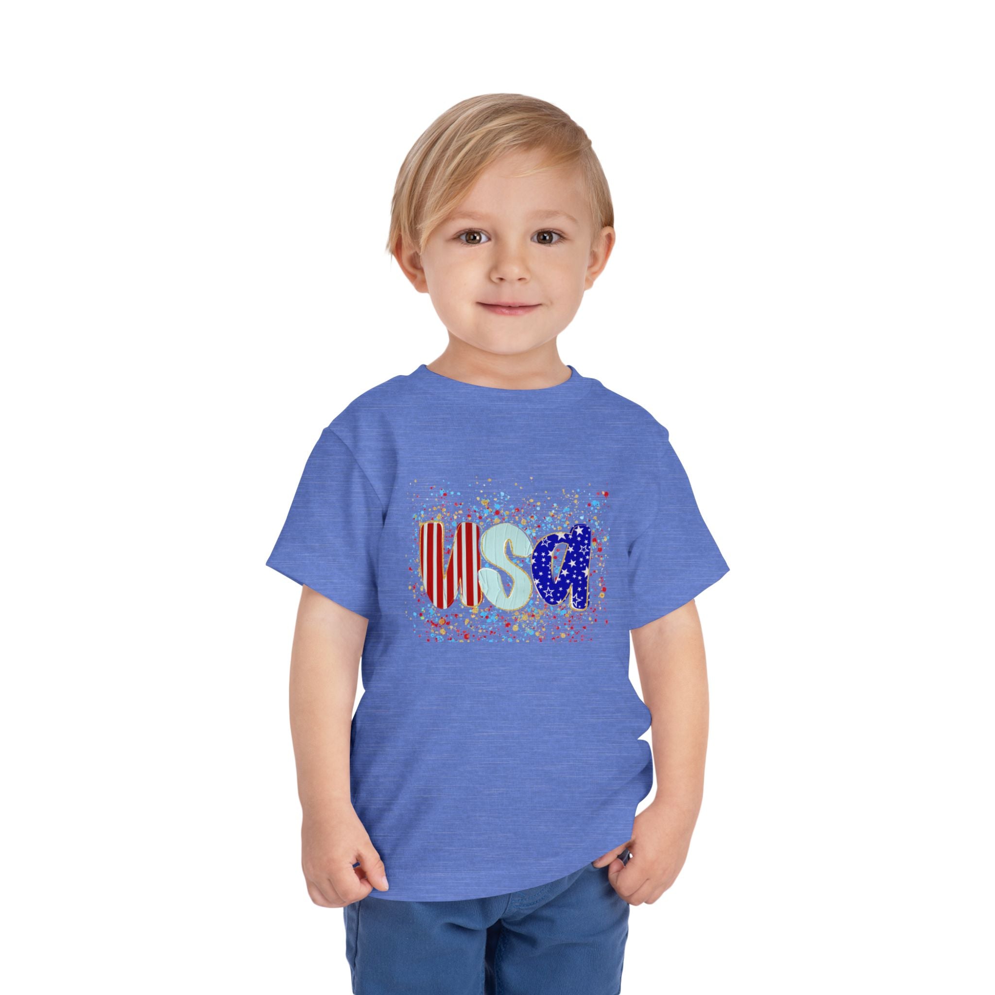 Toddler USA Flag Confetti Tee