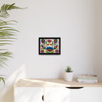 Framed Dhaka Rickshaw Folk Art Canvas