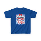Youth, Kids Tee — "America 250 Years of Freedom" Patriotic Fourth of July Shirt