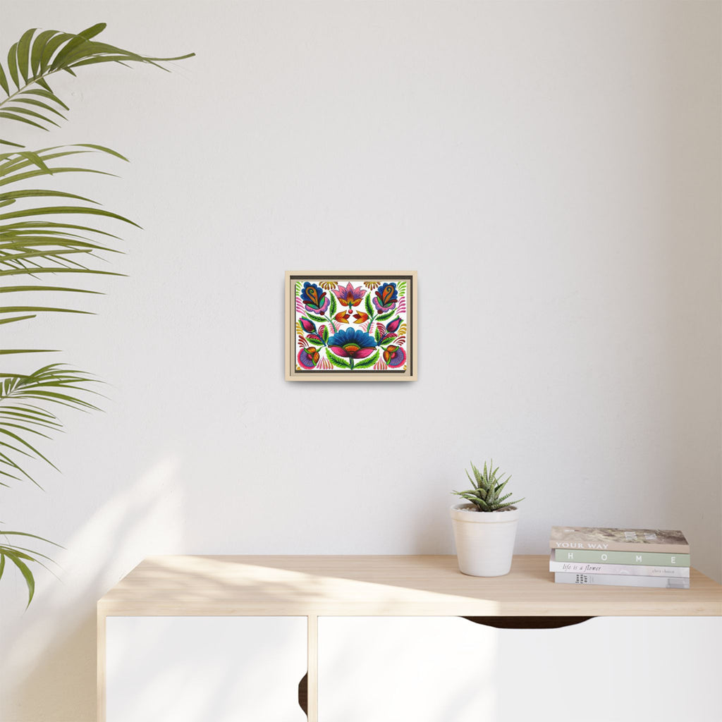 Framed Dhaka Rickshaw Folk Art Canvas