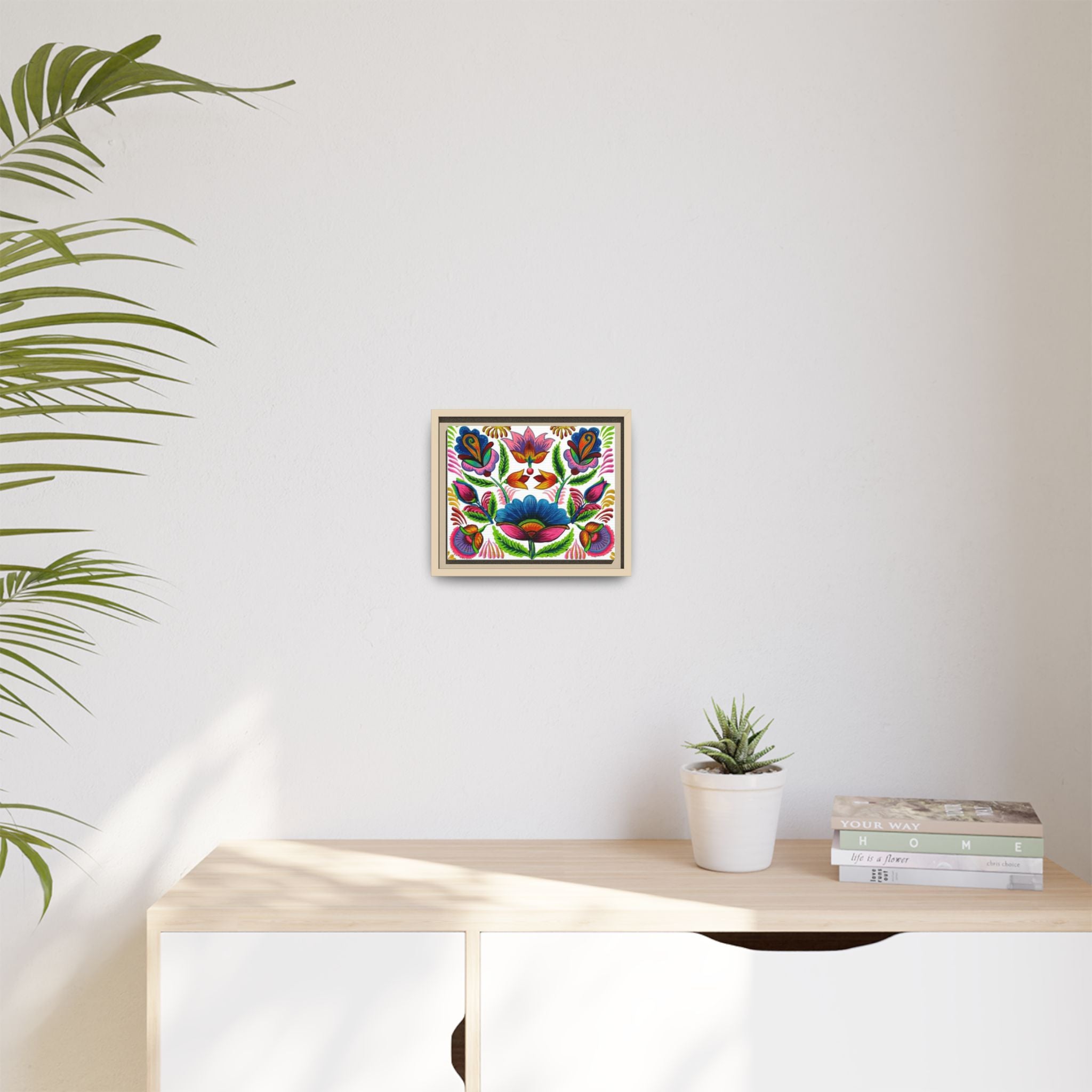 Framed Dhaka Rickshaw Folk Art Canvas