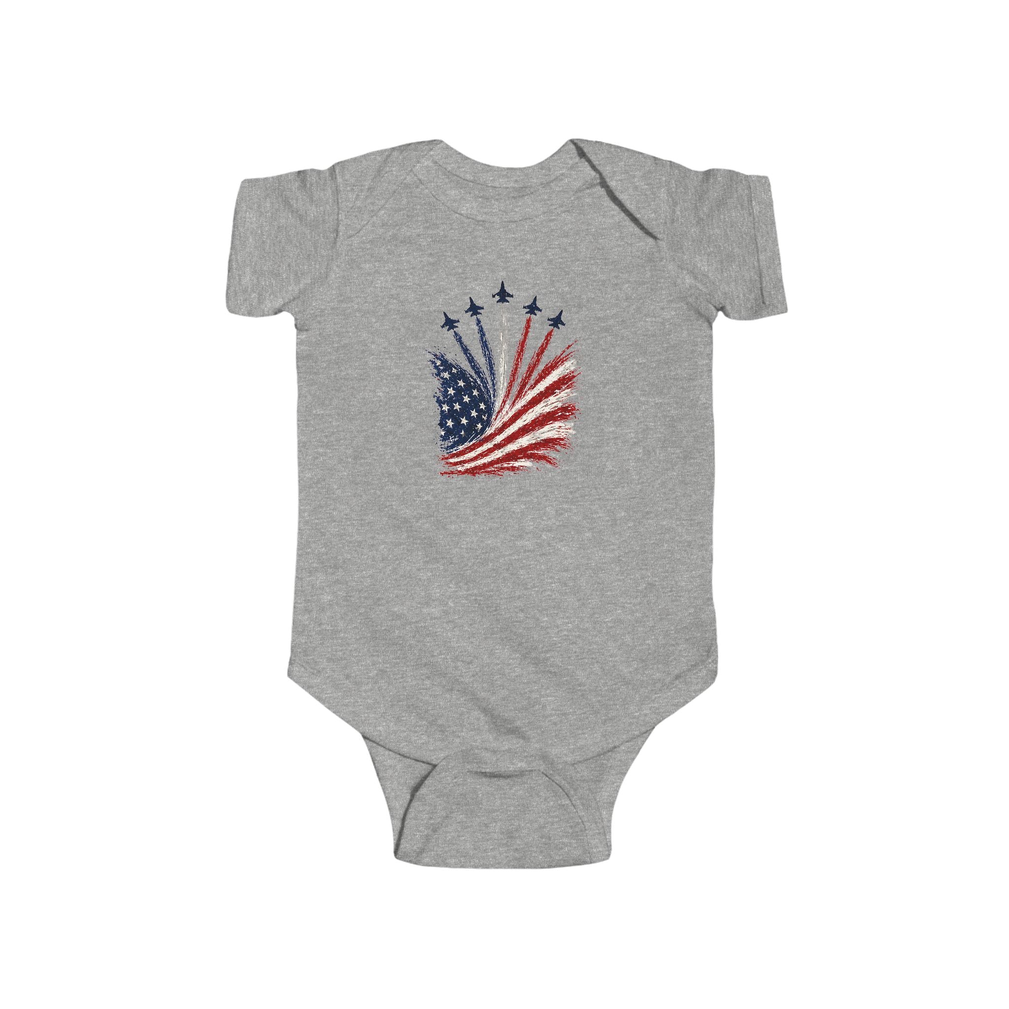 Infant Bodysuit — Stars & Stripes Jet Trail Patriotic Baby Onesie