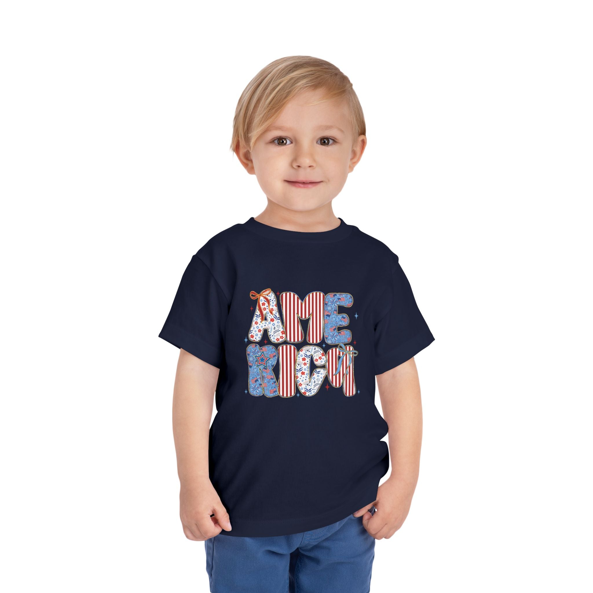 Toddler Tee America   — Patriotic Red White Blue Kids Shirt