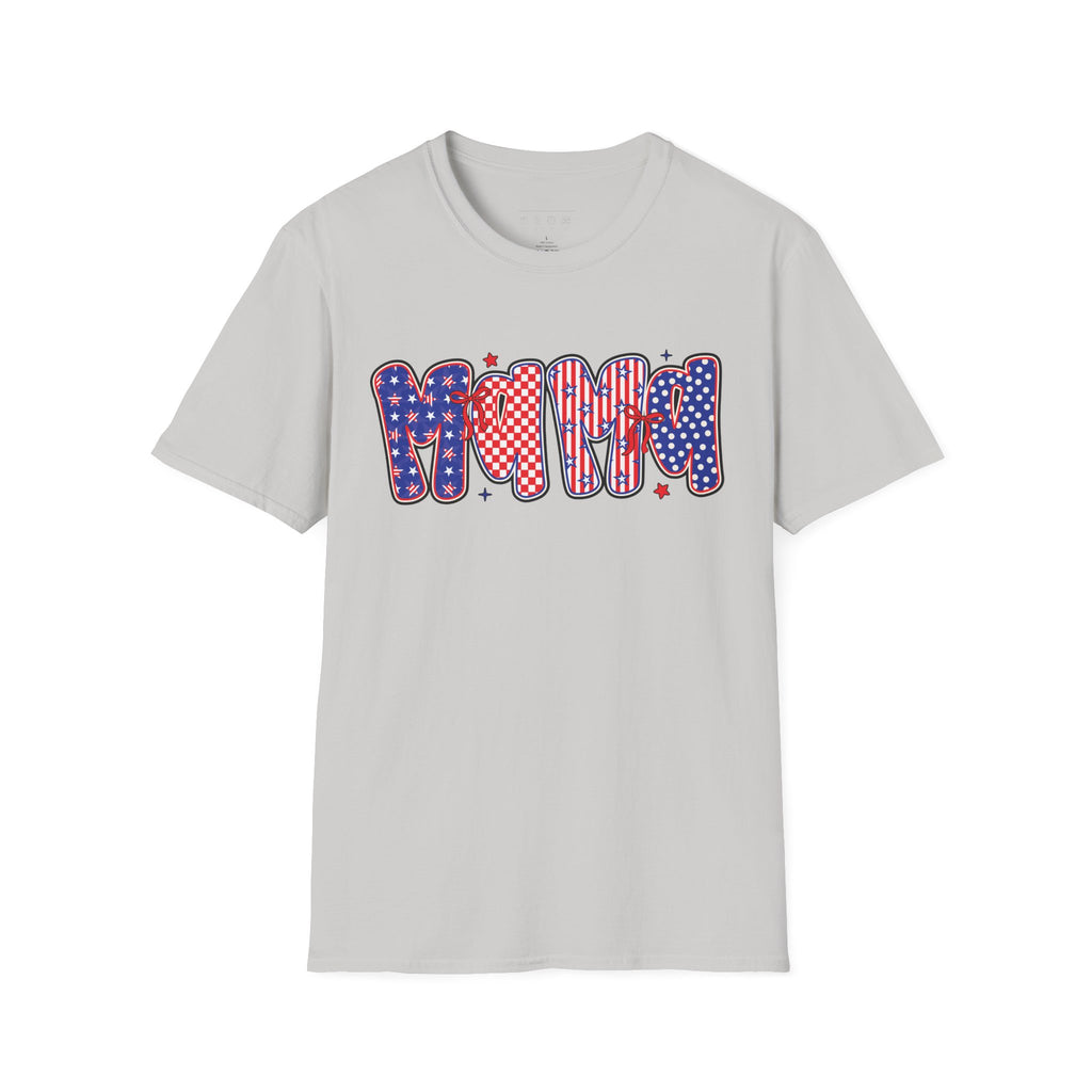 Mama Patriotic American Flag T-Shirt — Fourth of July Mom Tee