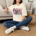 All American Dad T-Shirt — Patriotic Flag Boots Graphic Tee for Father's Day & 4th of July