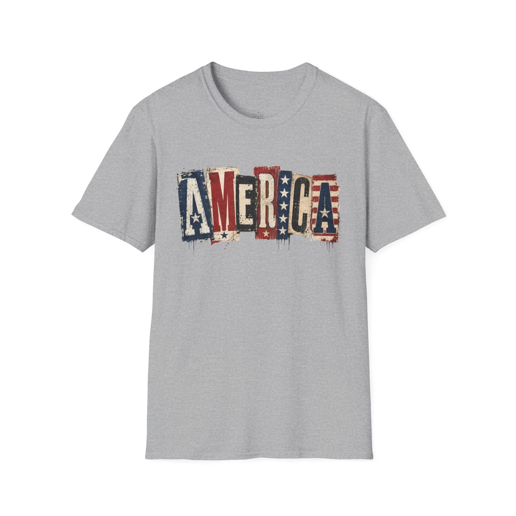 America Vintage Flag T-Shirt — Patriotic USA Graphic Tee for 4th of July