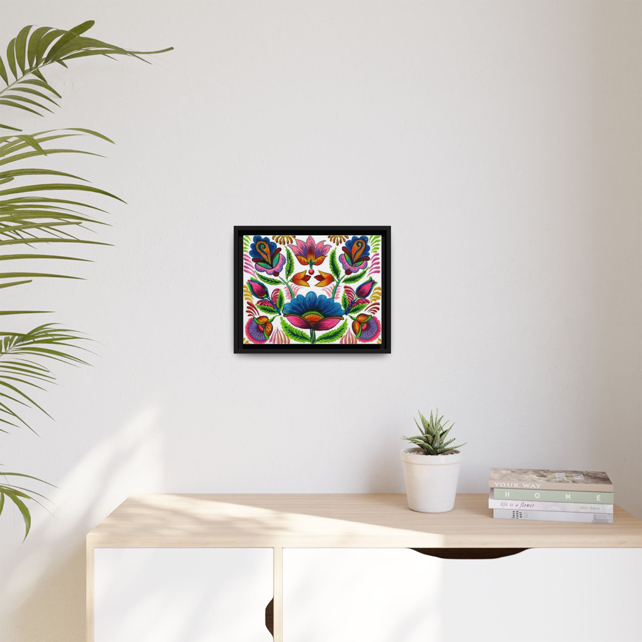 Framed Dhaka Rickshaw Folk Art Canvas