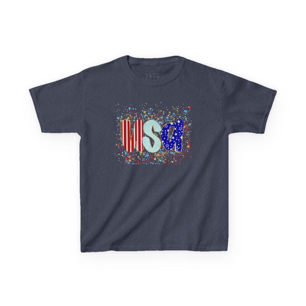 Youth, Kids USA Flag Splash T-Shirt — Patriotic Fourth of July Tee for Children