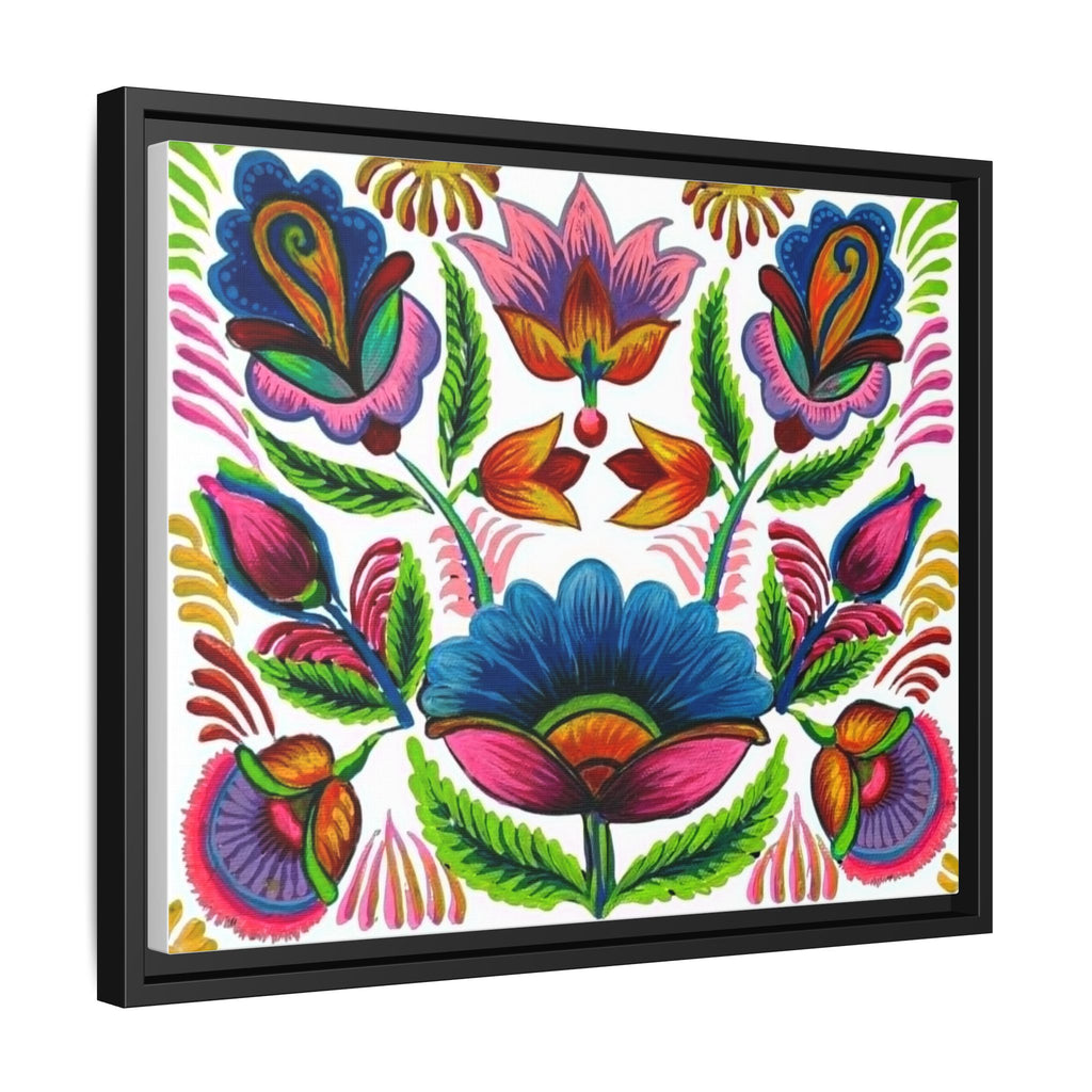 Framed Dhaka Rickshaw Folk Art Canvas