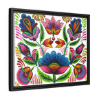Framed Dhaka Rickshaw Folk Art Canvas
