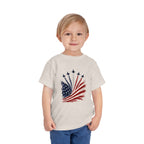Toddler Tee - Patriotic American Flag Jet Spray Design (Fourth of July)