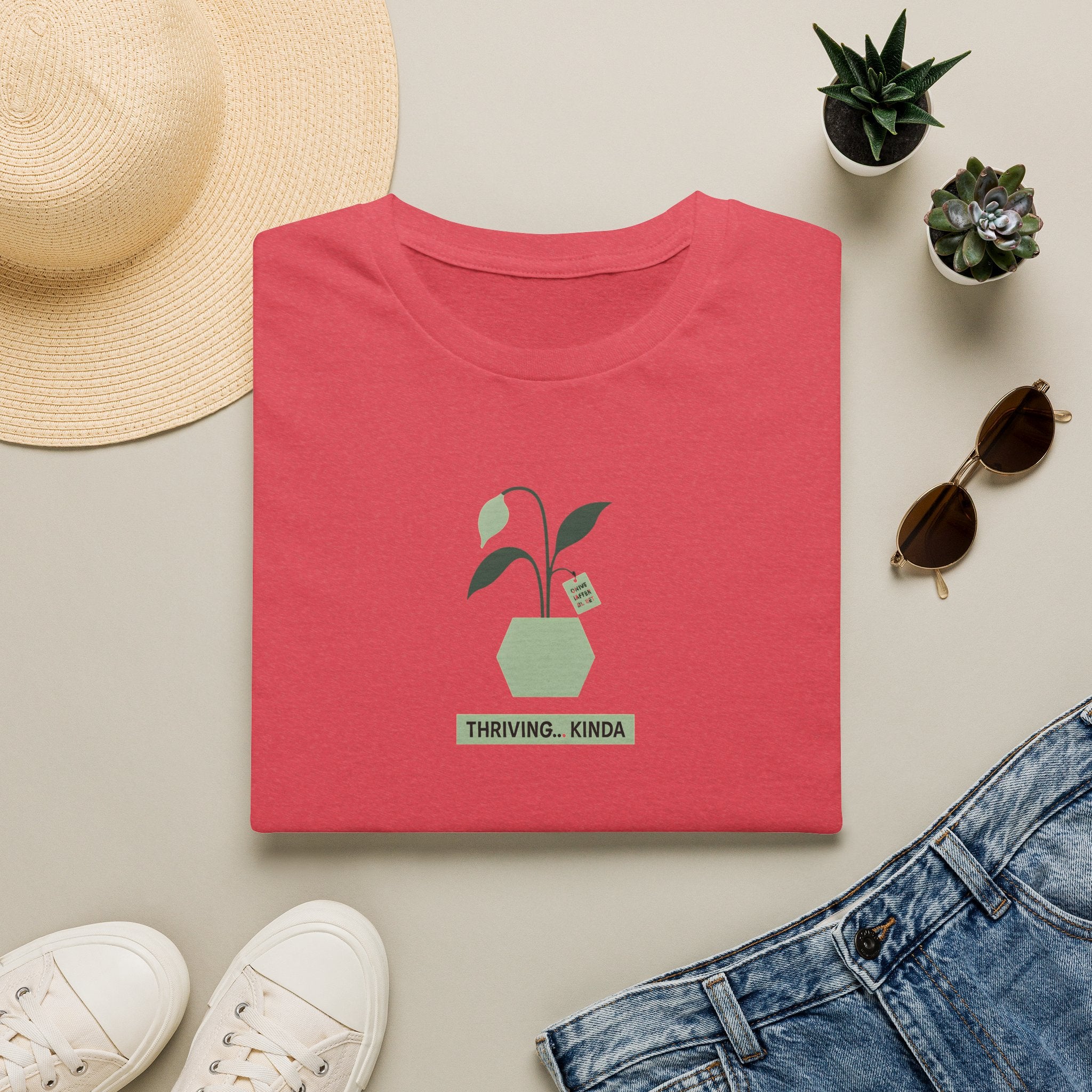 Thriving Plant Illustration T-Shirt
