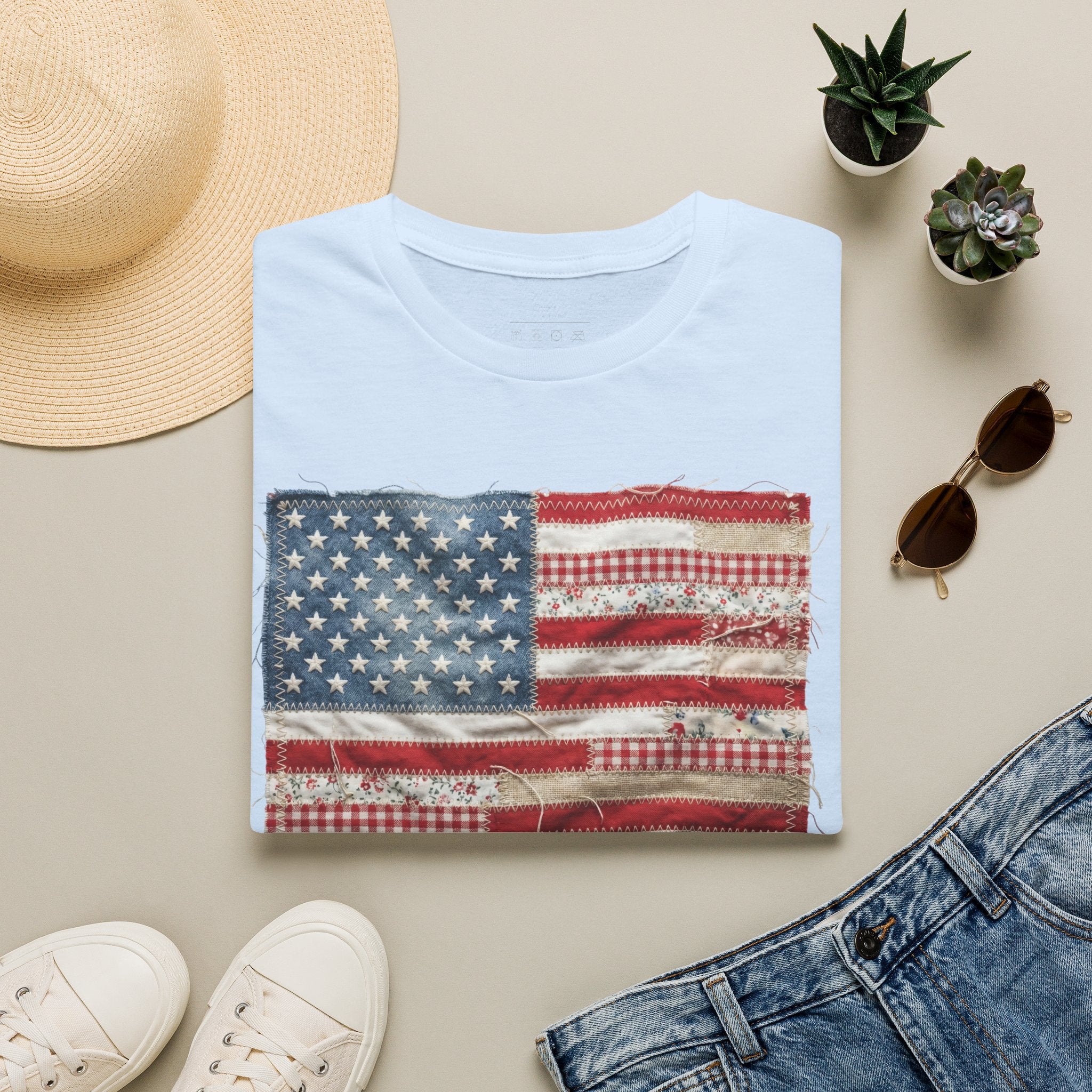 Distressed American Flag T‑Shirt — Vintage USA Patriotic Tee for 4th of July