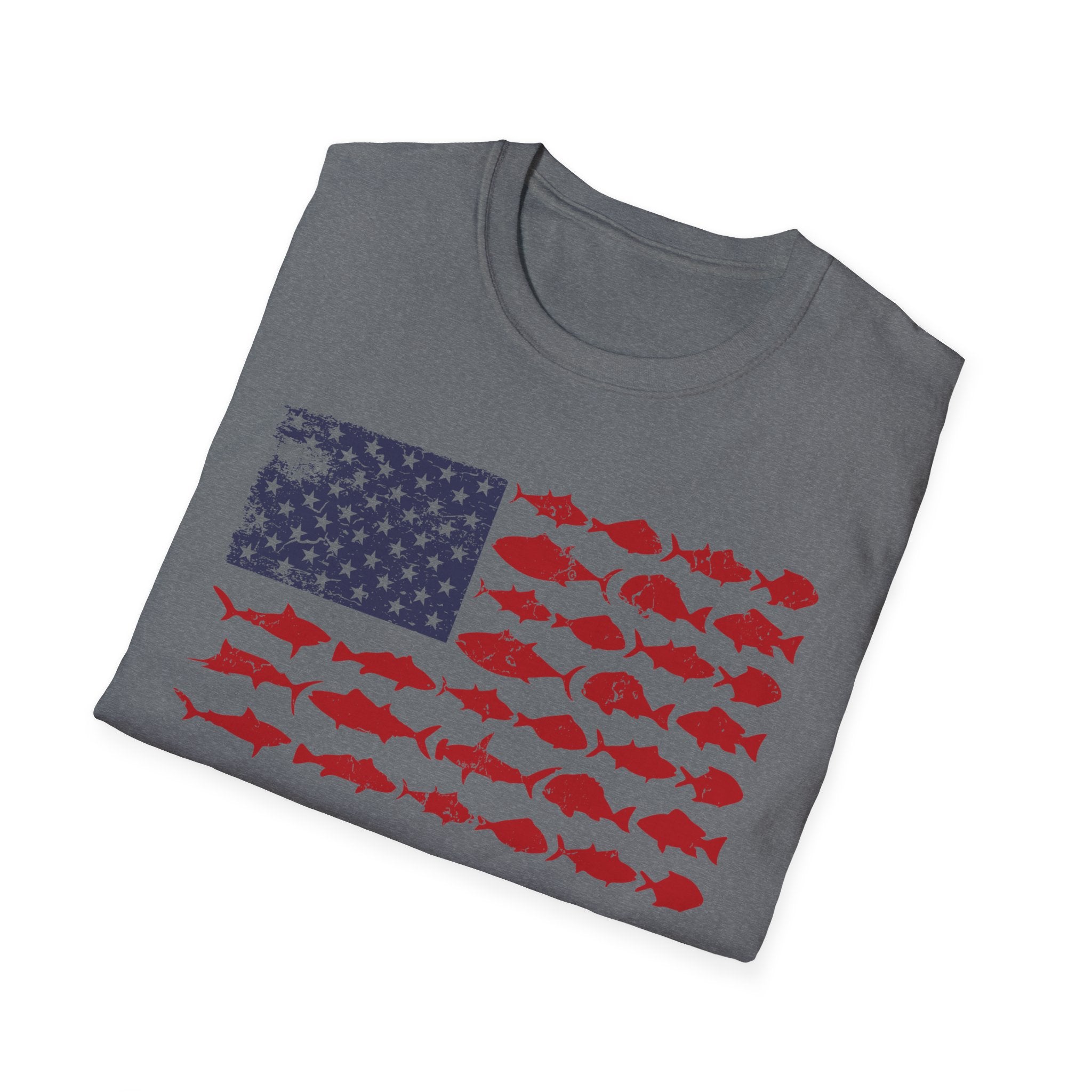 American Fishing Flag T-Shirt