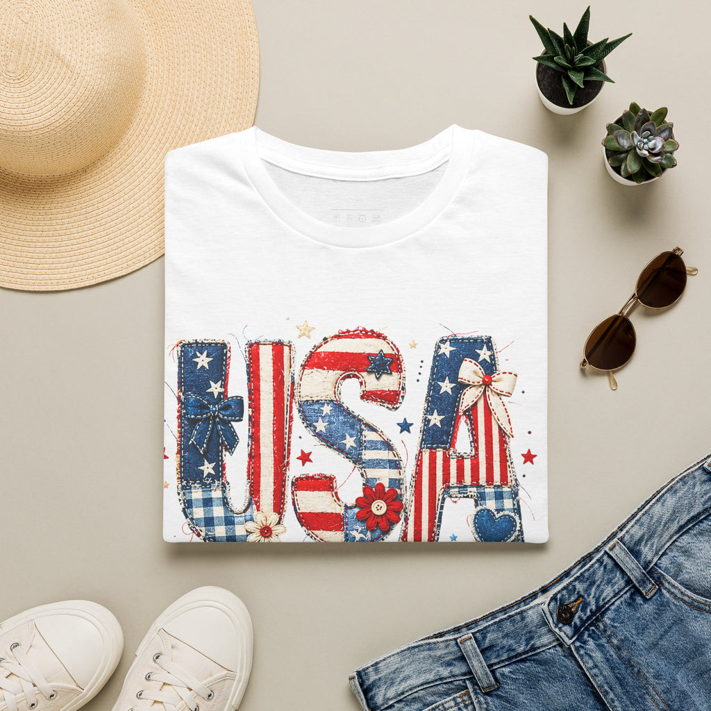 USA Patriotic T-Shirt — Red White Blue Americana Graphic Tee