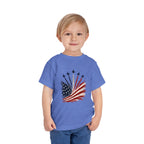 Toddler Tee - Patriotic American Flag Jet Spray Design (Fourth of July)