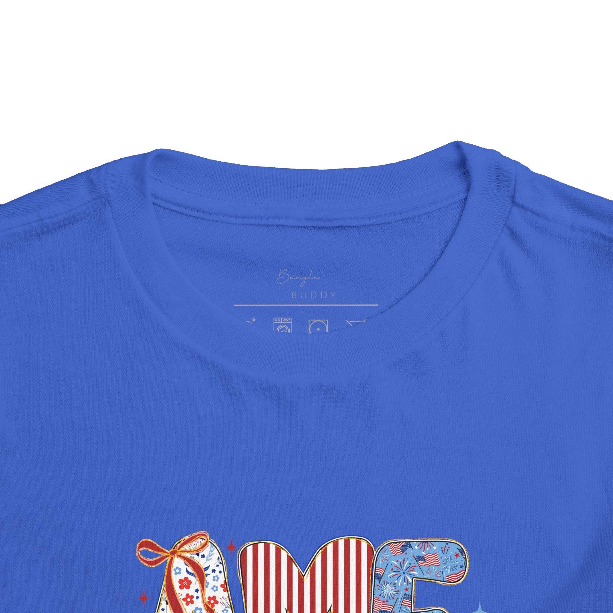 Toddler Tee America   — Patriotic Red White Blue Kids Shirt