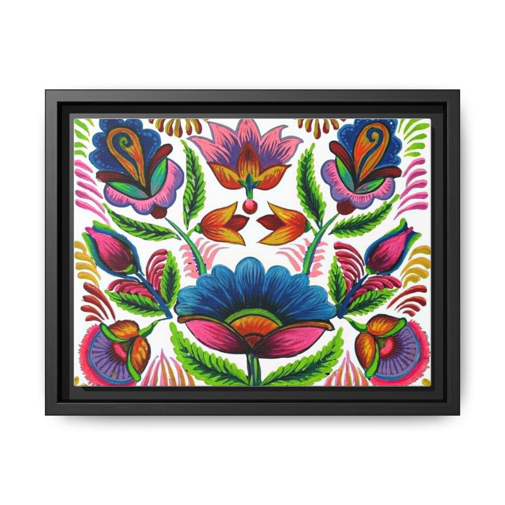 Framed Dhaka Rickshaw Folk Art Canvas