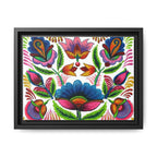 Framed Dhaka Rickshaw Folk Art Canvas