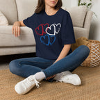 Patriotic Red White & Blue Heart T-Shirt
