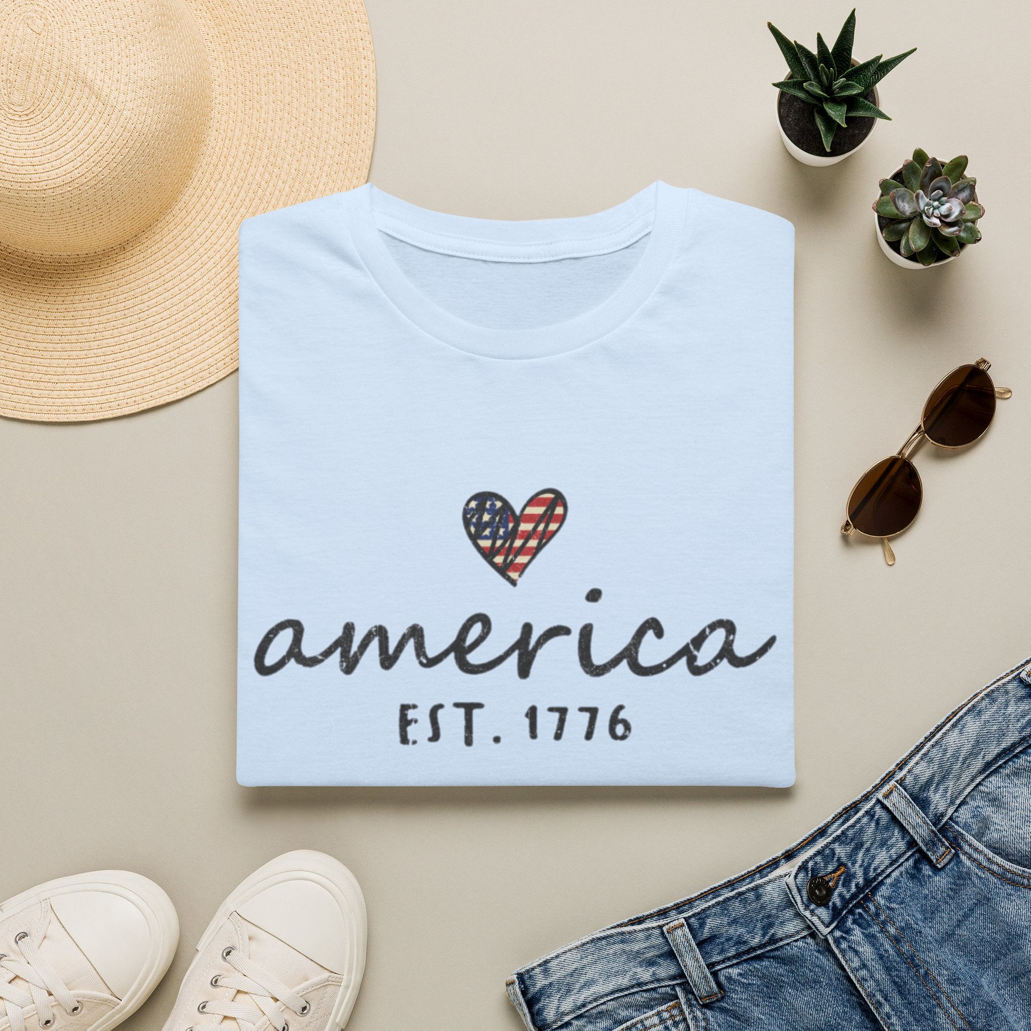 America Est. 1776 Heart T-Shirt