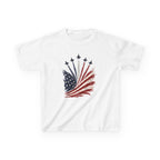 Youth,Kids T-Shirt — American Flag Jet Flyover Graphic (Patriotic 4th of July)