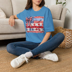 Patriotic Flag Bow T-Shirt — American Red White Blue Fourth of July Tee