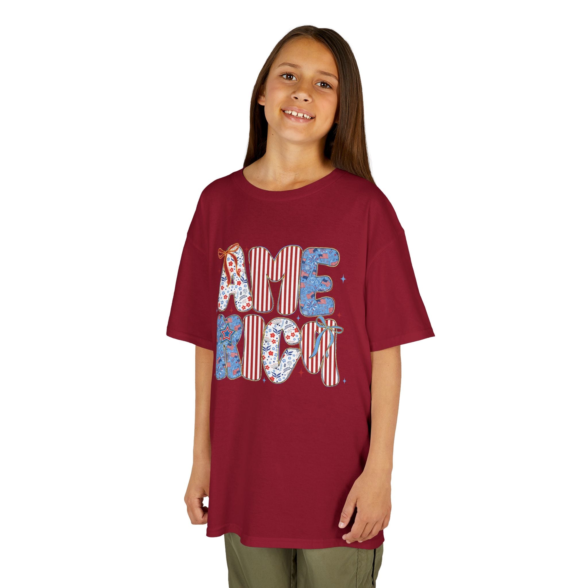 Youth, America Kid’s Tee — Patriotic Red White Blue Graphic