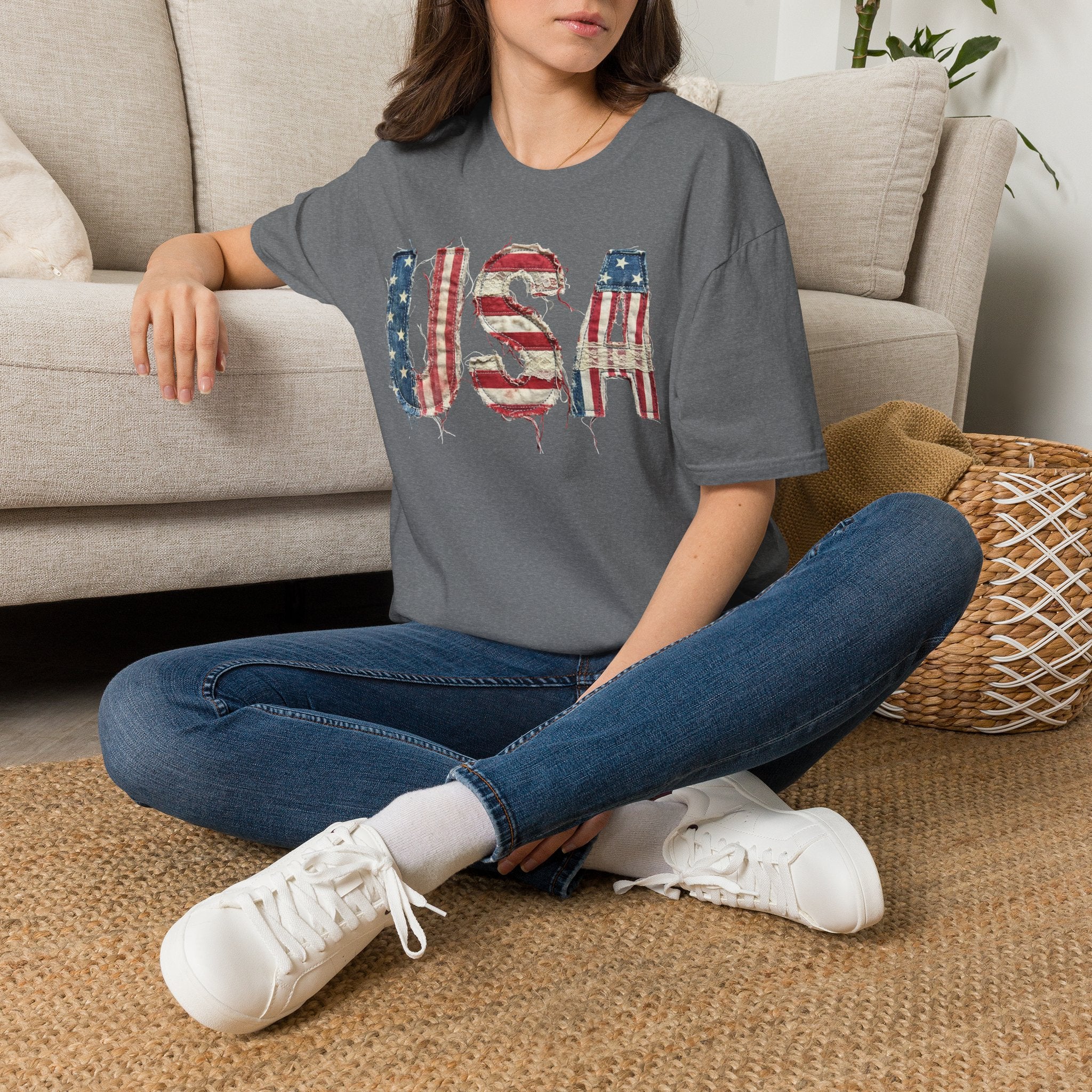 Copy of USA Flag Graphic T-Shirt — Distressed Americana Patriotic Tee