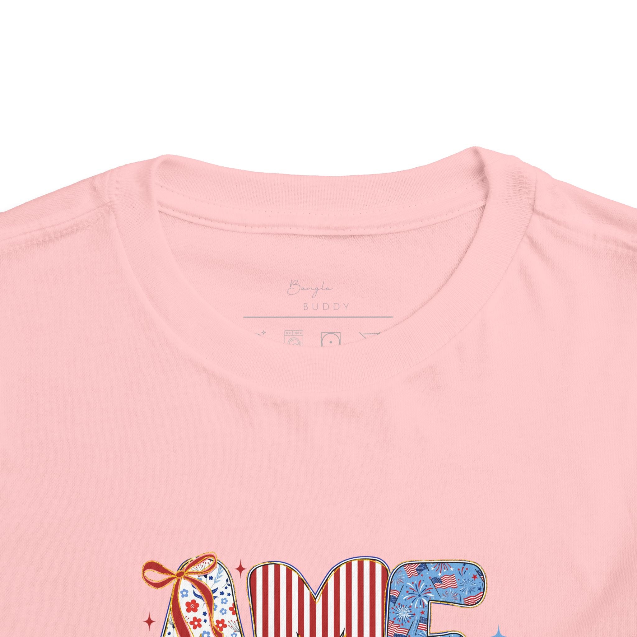 Toddler Tee America   — Patriotic Red White Blue Kids Shirt