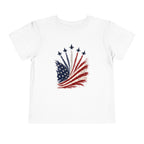 Toddler Tee - Patriotic American Flag Jet Spray Design (Fourth of July)