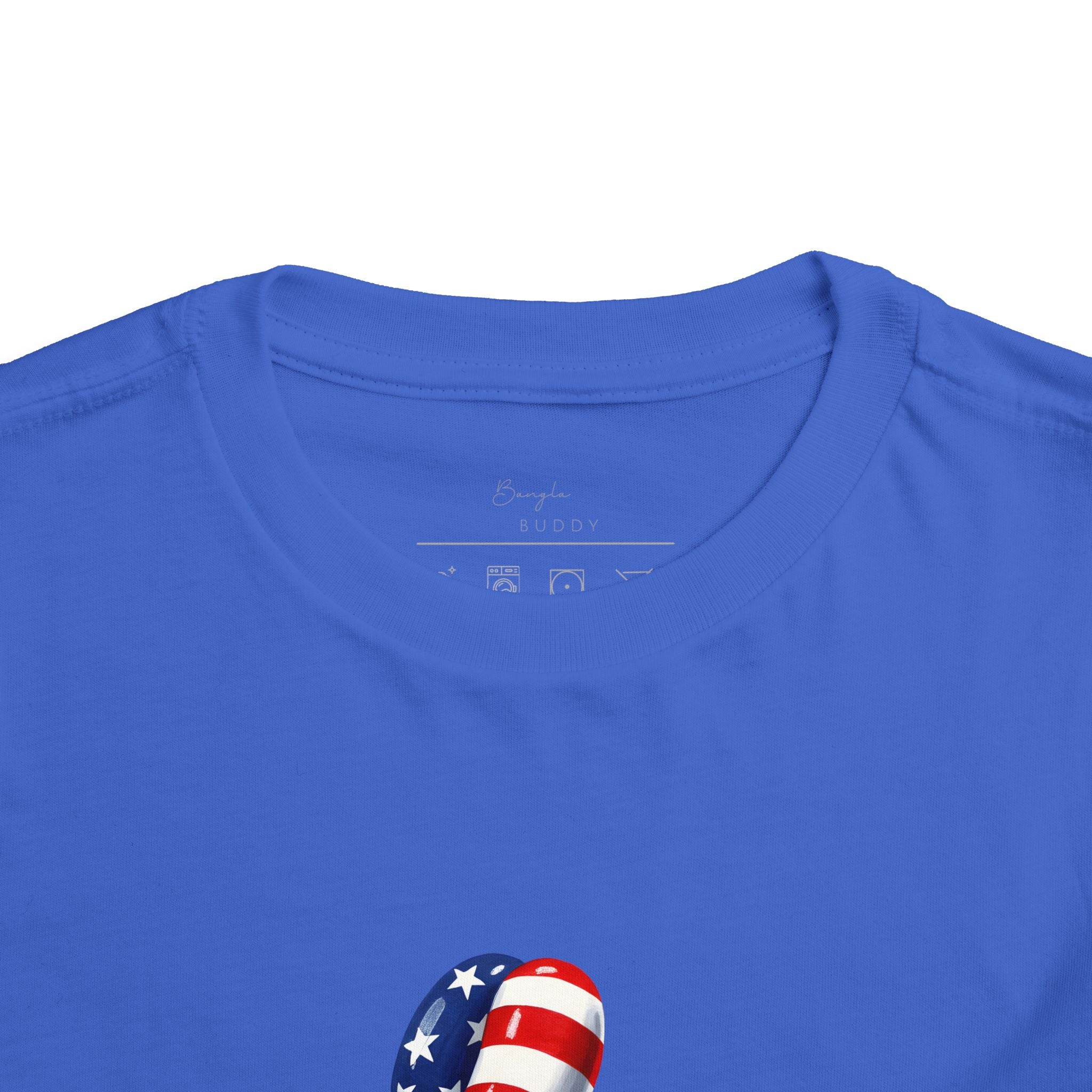 Toddler Tee Patriotic Balloon Dog  — USA Flag 4th of July Shirt