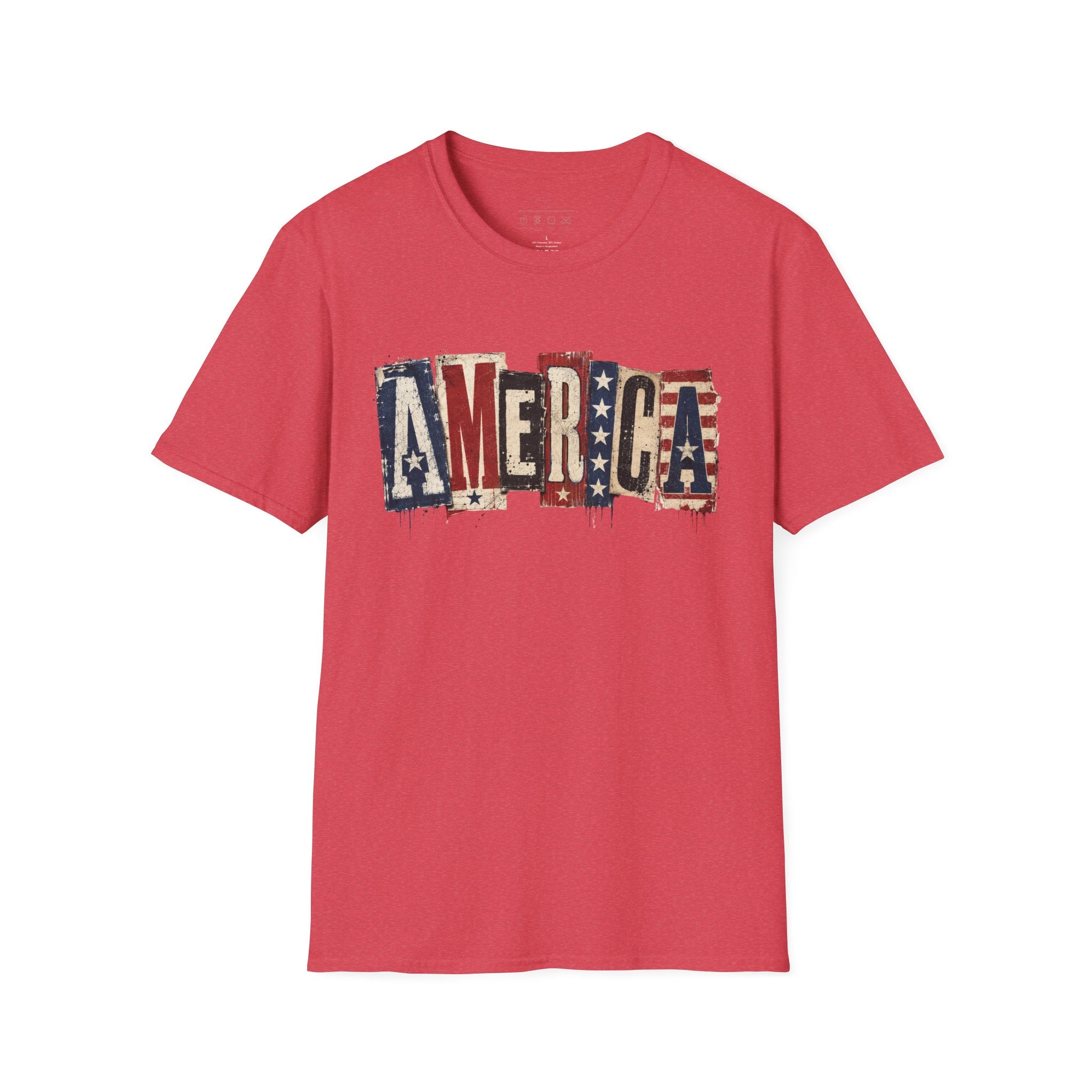 America Vintage Flag T-Shirt — Patriotic USA Graphic Tee for 4th of July