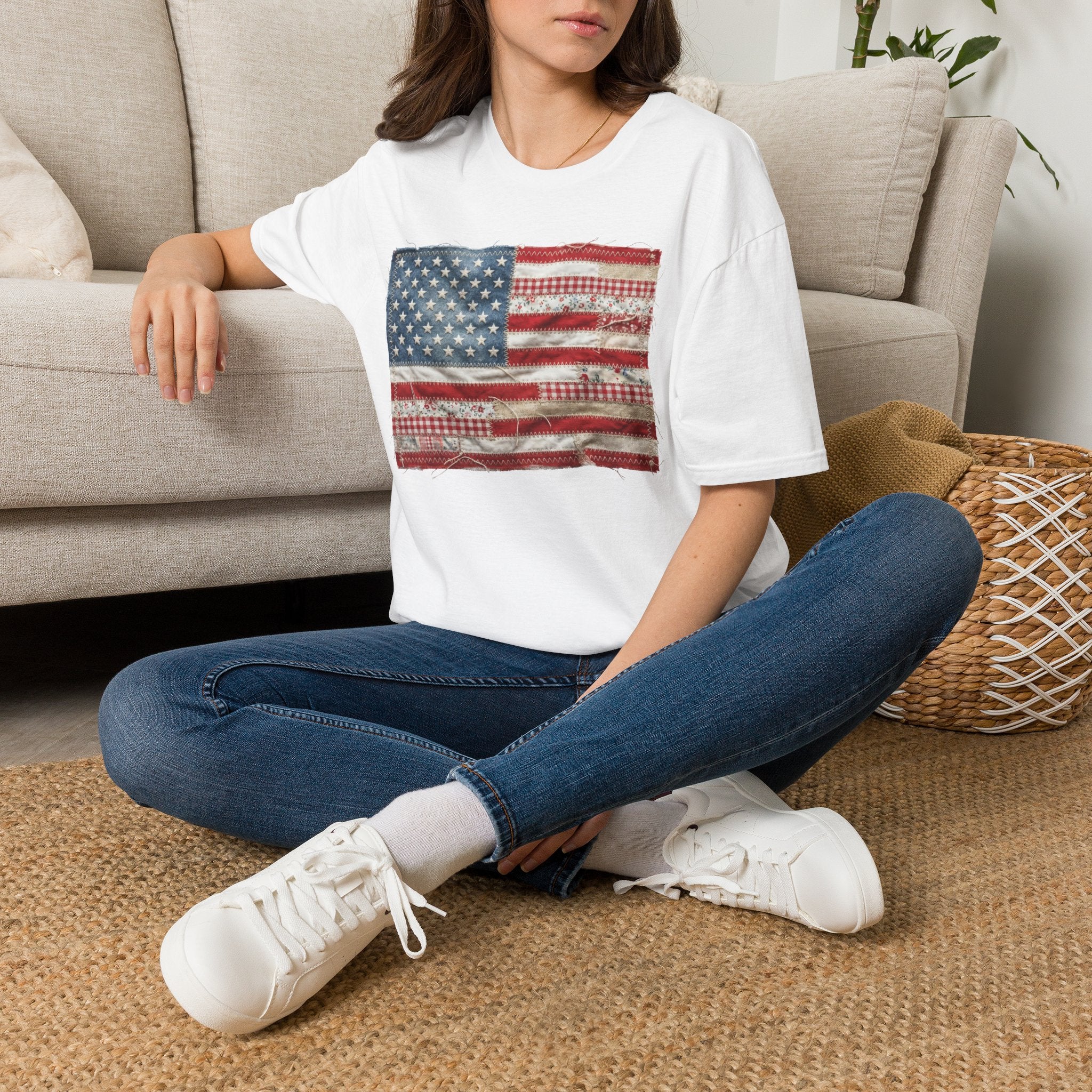 Distressed American Flag T‑Shirt — Vintage USA Patriotic Tee for 4th of July