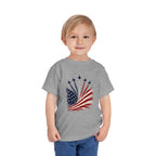 Toddler Tee - Patriotic American Flag Jet Spray Design (Fourth of July)