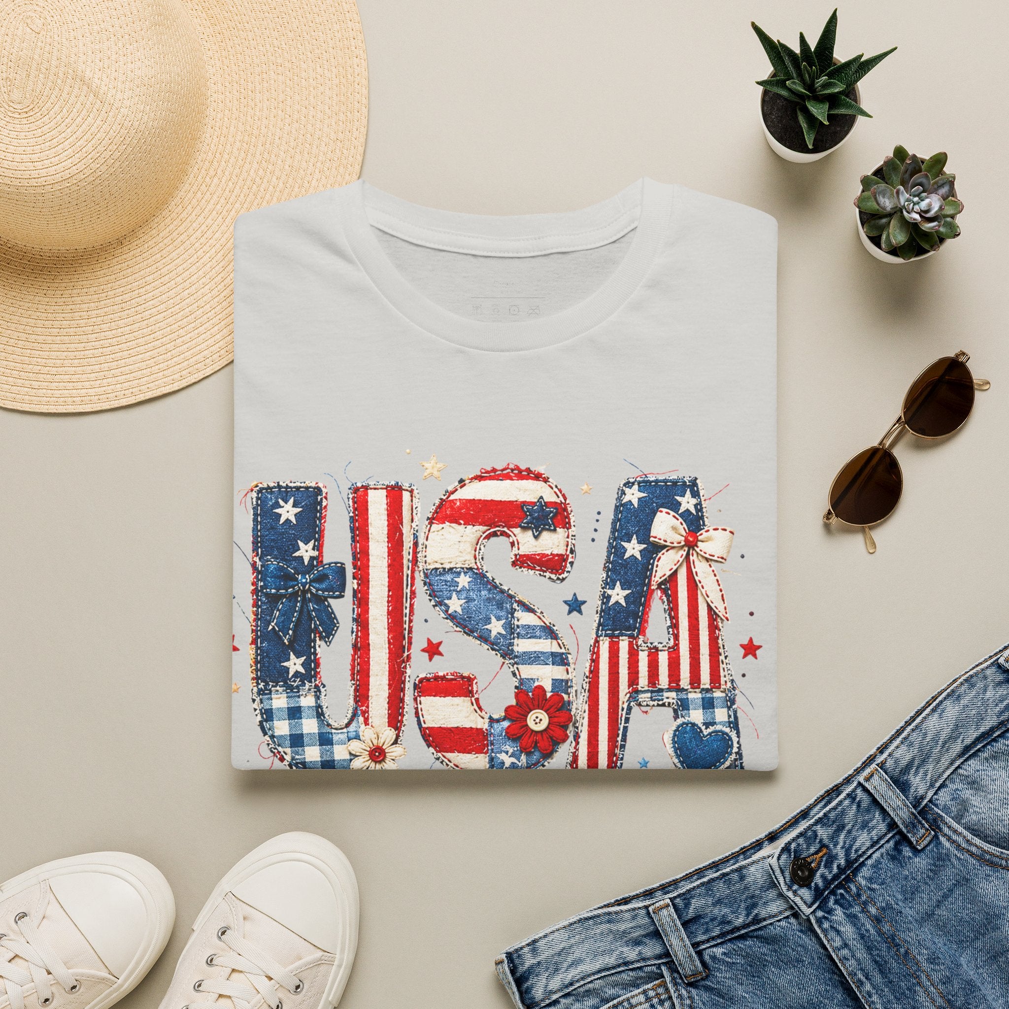 USA Patriotic T-Shirt — Red White Blue Americana Graphic Tee