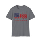 American Fishing Flag T-Shirt — Patriotic Fish Graphic Tee