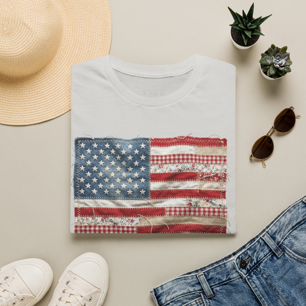 Distressed American Flag T‑Shirt — Vintage USA Patriotic Tee for 4th of July