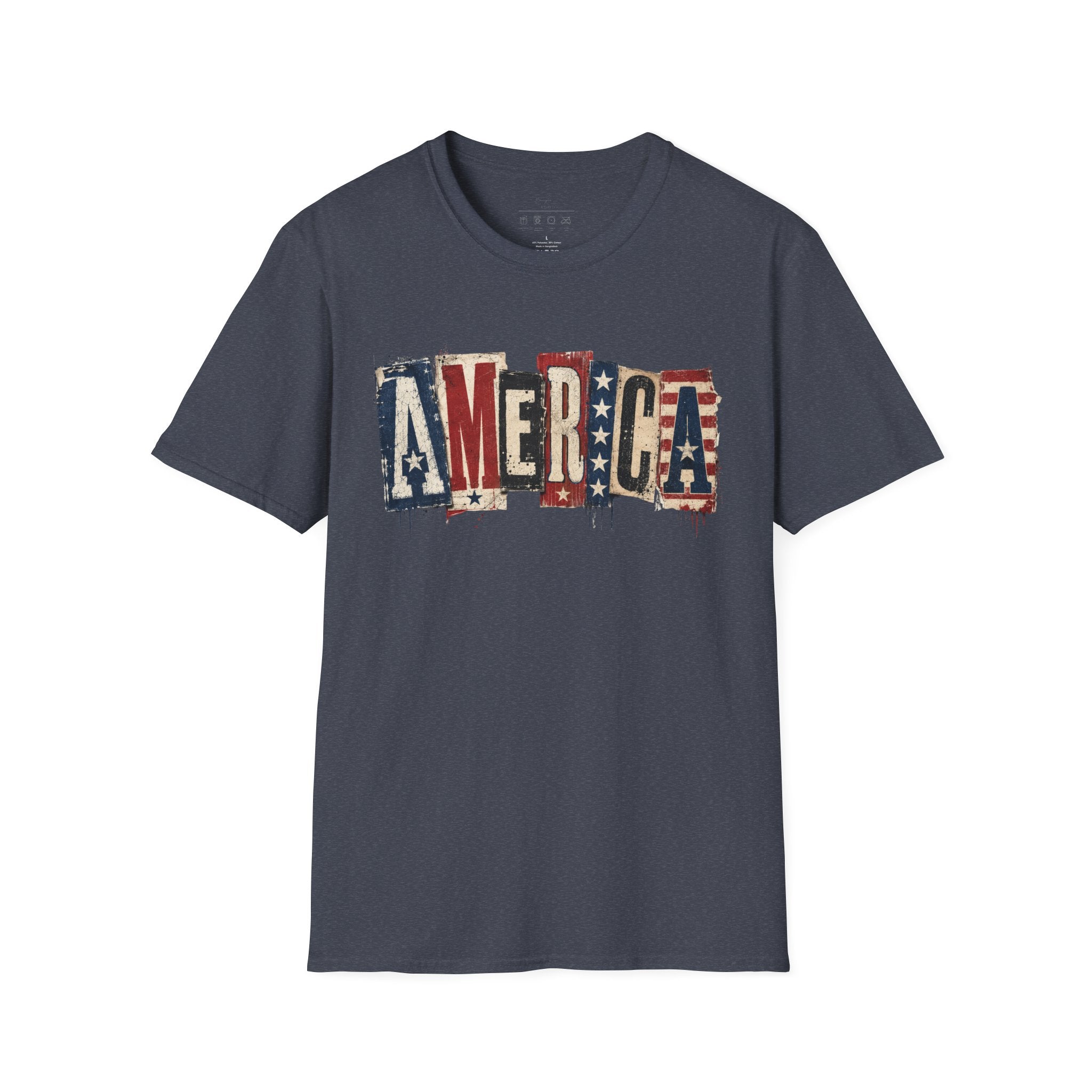 America Vintage Flag T-Shirt — Patriotic USA Graphic Tee for 4th of July