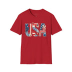USA Patriotic T-Shirt — Red White Blue Americana Graphic Tee