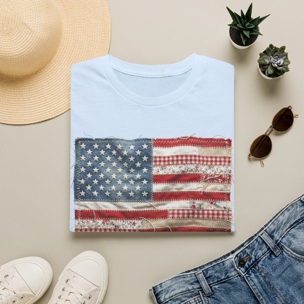 Distressed American Flag T‑Shirt